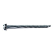 MIDWEST FASTENER Self-Drilling Screw, #8 x 3 in, Zinc Plated Steel Hex Head Hex Drive, 100 PK 50891
